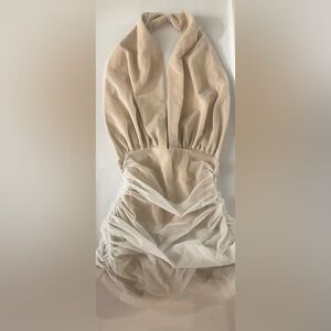 One piece cream/white NORMAKAMALI swimsuit. NWT. XS